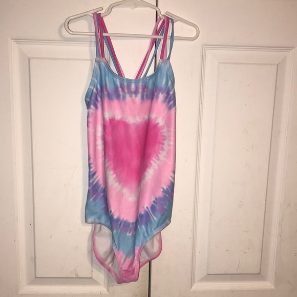 Girl’s Tie-Dye Strappy Swimsuit - Picture 1 of 8